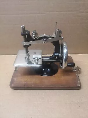 Lead Miniature Child Size Toy Chain-stitch Sewing Machine Vintage Antique  • £99.99