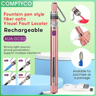 COMPTYCO 30KM Visual Fault Locator Fiber Optic Laser Cable Tester VFL 30MW • $24.72