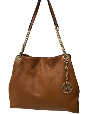 MICHAEL KORS Women's Jet Set Chain Item Large Shoulder Tote On Peanut/Gold • $45