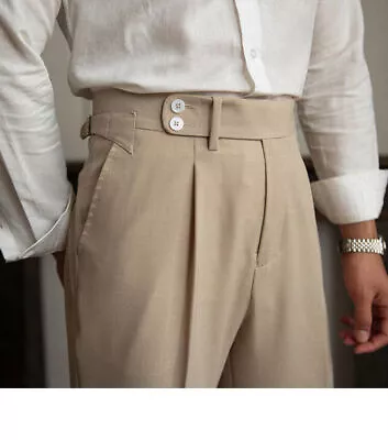 British Style Trousers Pants For Men Business Casual Office Wedding Groom Custom • $37.11