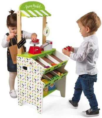 £80.99 • Buy Janod Green Market Wooden Grocery Shopping Play Toy Toys Shop