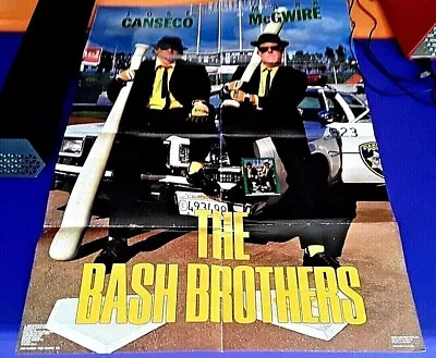 1988 Costacos Jose Canseco Mark Mcgwire Bash Brothers Poster 32x22 + Promo Card  • $54.76