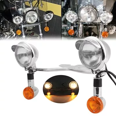 $69.99 • Buy Passing Signal Light Bar For Yamaha V-Star XVS 1100 1300 650 950 Custom Classic