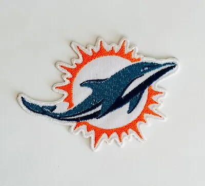 Embroidered Patch - Miami Dolphins - NFL - NEW - Iron-on/Sew-on  • $4.25