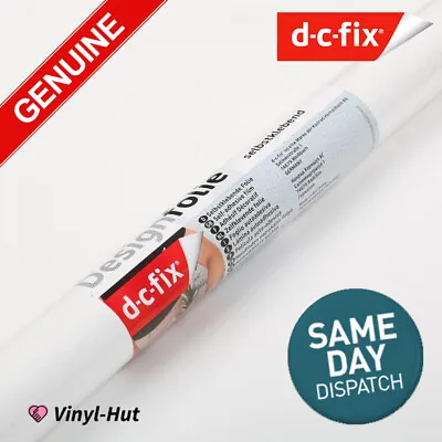 D-C FIX GLOSSY GLOSS WHITE SELF ADHESIVE STICKY PLASTIC VINYL FABLON 45cm • £6.89