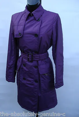 £250 • Buy AQUASCUTUM WHISTLER Rain Trench Coat PADDED + FREE HAT 10 Purple BNWT Rrp £500+