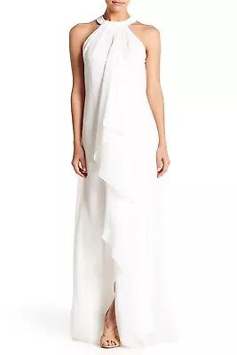 MEGHAN LA Aphrodite Maxi Dress In White L LARGE ***DAMAGED NEW • $49.99