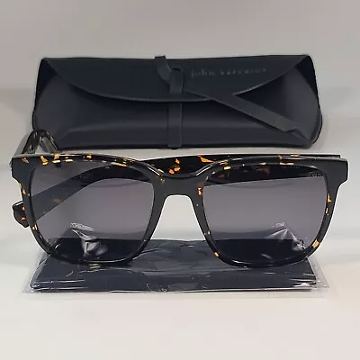 John Varvatos Men's Polarized Rectangle Skull Sunglasses SJV554 Tortoise & Gray • $199.99