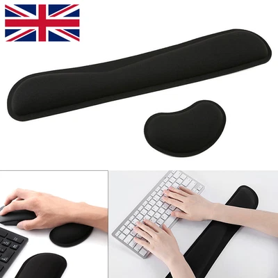 £7.59 • Buy Keyboard Wrist Rest Pad Mouse Gel Wrist Rest Support Cushion Memory Foam UK