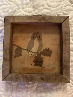 Vintage Carved Wooden Owl Picture • $10