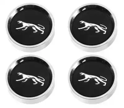 Mustang Wheel Cap Magnum 500 Mercury Cougar With Silver Cat 4pc Black 67-77 • $156.95