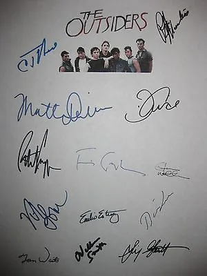 The Outsiders Signed Movie Script X13 Dillon Swayze Lowe Cruise Macchio Reprint • $19.99