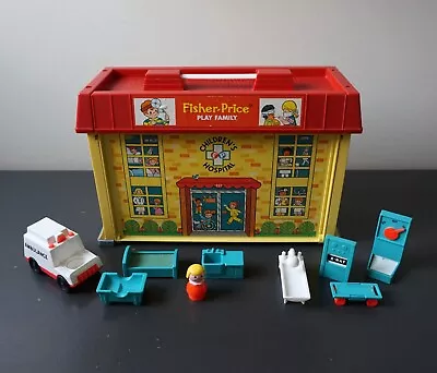 Fisher Price Children's Hospital Little People Some Accessories 1976 Vintage • $53