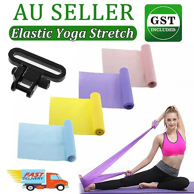 $4.37 • Buy 1.5m Elastic Yoga Stretch Resistance Bands Exercise Fitness Band Theraband Belt