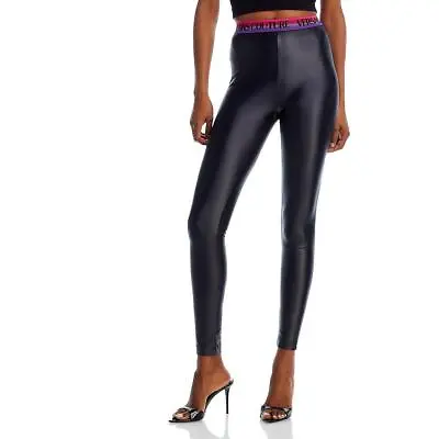 Versace Jeans Couture Womens Black Knit Logo Pull On Leggings 0 BHFO 0522 • $38.99