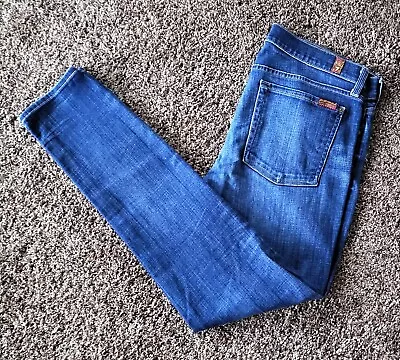 Women’s Jeans  7 For All Mankind Straight Size 31 Blue Denim Slim Cigarette • $25