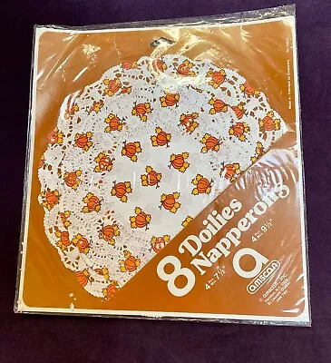 8 Vintage Paper Doilies Fall Halloween Pumpkins Thanksgiving  Sealed Package • $3.99