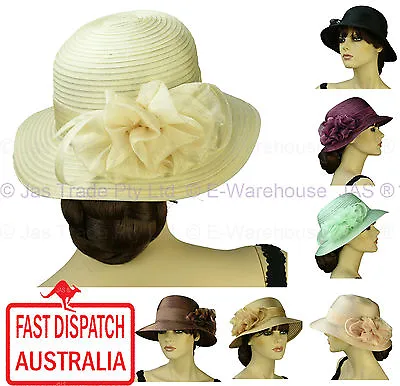 $18.95 • Buy Women Ladies Spring Race Cocktail Church Wedding Funeral Evening Fashion Sun Hat