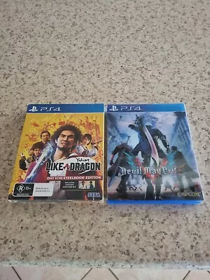 Yakuza 7 Steelbook Edition + Devil May Cry 5 Lenticular Edition Ps4  • $140