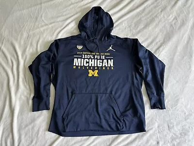 Jordan Michigan Wolverines Orange Bowl Hoodie Men’s XXL  Navy Nike • $25