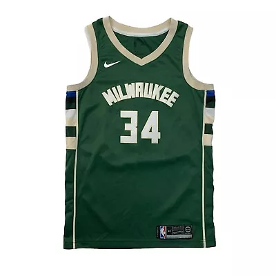 Nike Milwaukee Bucks Jersey Mens S Small Giannis Antetokounmpo 34 Swingman NBA • $59.94