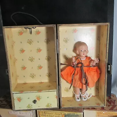 Vintage Composition Doll Sew Mannequin With Wardrobe Trunk Case • $45