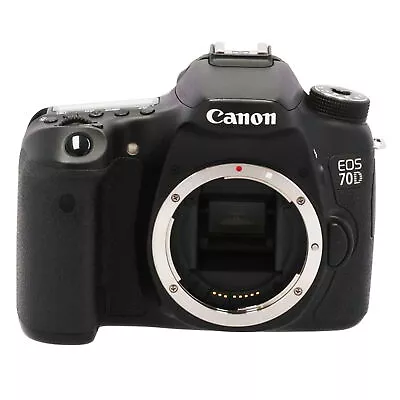 Canon EOS 70D 20.2 MP Digital SLR Camera Body Black Tested Used • $349.97