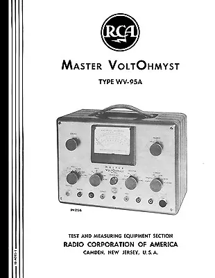 RCA Master VOLTOHMYST WV-95A  WV95A Manual • $9.99