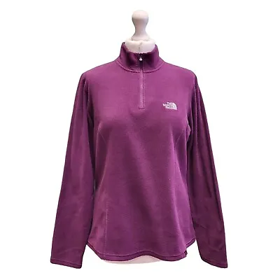 £29.99 • Buy Women's The North Face Purple 1/4 Zip Fleece Base Layer UK L 12 (A223)