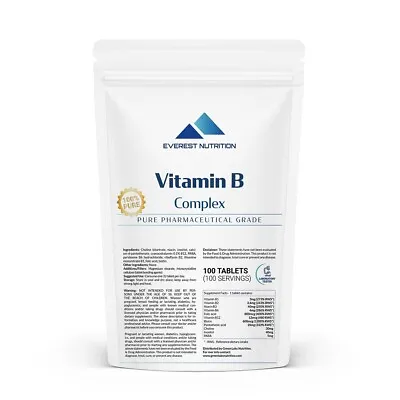 Vitamin B-Complex 100 Tablets High Dose Full Spectrum B Vitamins • $17.09