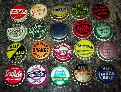 Lot Of 20 Different Vintage Unused Soda Pop Bottle Caps Kist Nehi Frutaste J • $3.95