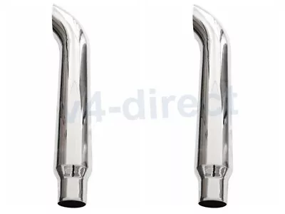 2x 7 - 5  OD Chrome Curved Stack Pipe 48  Length Freightliner Kenworth Peterbilt • $475