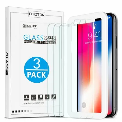 [3-Pack] IPhone Xs / 11 Pro / X Screen Protector (2018) Premium Tempered Glass A • $36.29