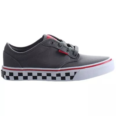 Vans Atwood Lace-Up Grey Canvas Kids Plimsolls ZNRGFN • £24.99