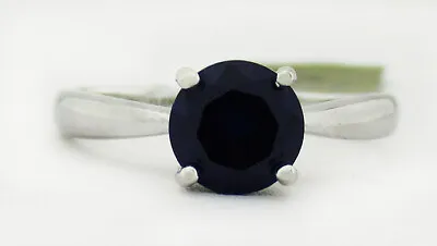 $1.42 • Buy GENUINE 1.17 Cts BLUE SAPPHIRE RING 10K WHITE GOLD * Free Certificate Appraisal