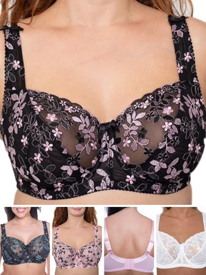 £14.95 • Buy Ladies Full Cup Bra Firm Underwired Large Bust Lace Bras Plus Size Lingerie