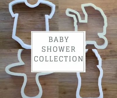 Baby Bottle Cookie Cutter Biscuit Dough Fondant Pram Dummy Babygro Shower BS04 • £4