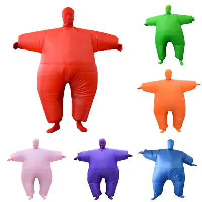 Adult Inflatable Fat Suit Cosplay Fat Chub Sumo Blow Up Costume Fancy Dress Up • £24.50