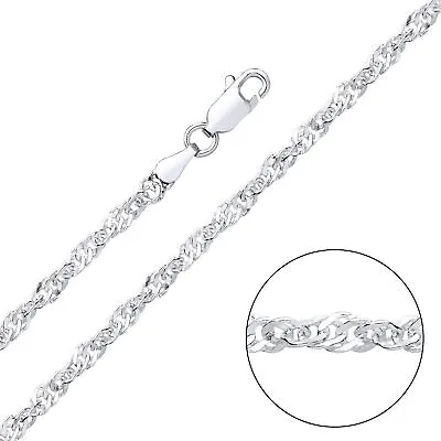 925 Sterling Silver Necklace Chain Rope Link Trace In Various Lengths • £12.49