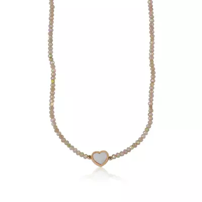 Ladies Beaded Necklace With Heart Charm CIRCE By Big Metal London 2820 • £14