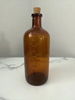 Vintage Laboratory Bottle Amber Glass 500mL • $20