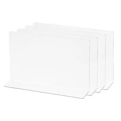 L Type Shelf Dividers PVC Clear Closet Shelf Separator 20 X 4 X 12cm 4Pcs • £10.83