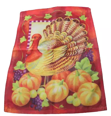 Thanksgiving Turkey Mini Garden Flag Pumpkins Autumn Fall • $7.99