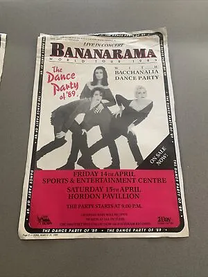 Bananarama - Live On Concert Ad World Tour 1989 • $20