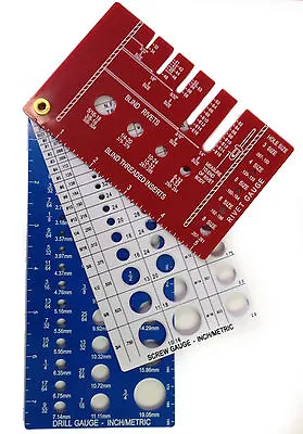 Bolt-Rivet-Screw-Drill-Size Gauge Checker With Drill & Tap Combo Gauge  • $18.99