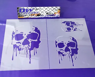 £8.95 • Buy Dripping Skull Front Face Airbrushing Mylar Art Craft Stencil Set Of 3 Sizes.