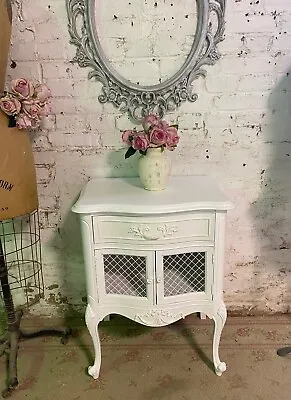$395 • Buy Painted Cottage Chic Shabby Romantic Pair Of French Night Tables