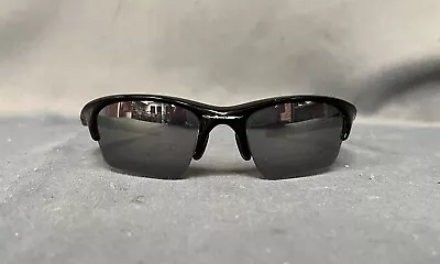 Oakley Half Jacket 03-650 Wrap Sunglasses Black Half Rim 60-20 Black Lenses • $70