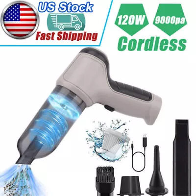 120W Car Vacuum Cleaner Cordless Mini Portable Auto Home Wet&Dry Strong Suction • $13.99