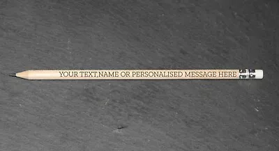 £2.49 • Buy PERSONALISED Pencils Laser Engraved For Weddings, Save The Date, ANY Message!